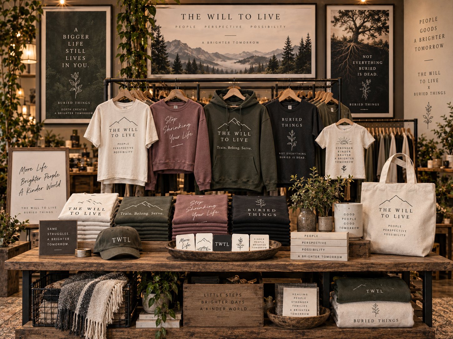 Coming-soon apparel and everyday goods — mockup